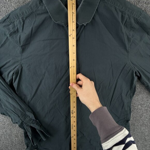 Armani Exchange Blue Long Sleeve Button Up Shirt Men Large Slim Fit Stretch - Picture 3 of 16